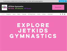 Tablet Screenshot of jetkidsgym.com